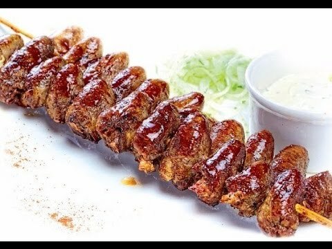 Шашлык из куриных сердечек